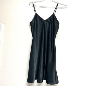 Solange Satin Sz 14 16 BeJeweled Neckline Party Slip Dress Fit & Flare Nightgown